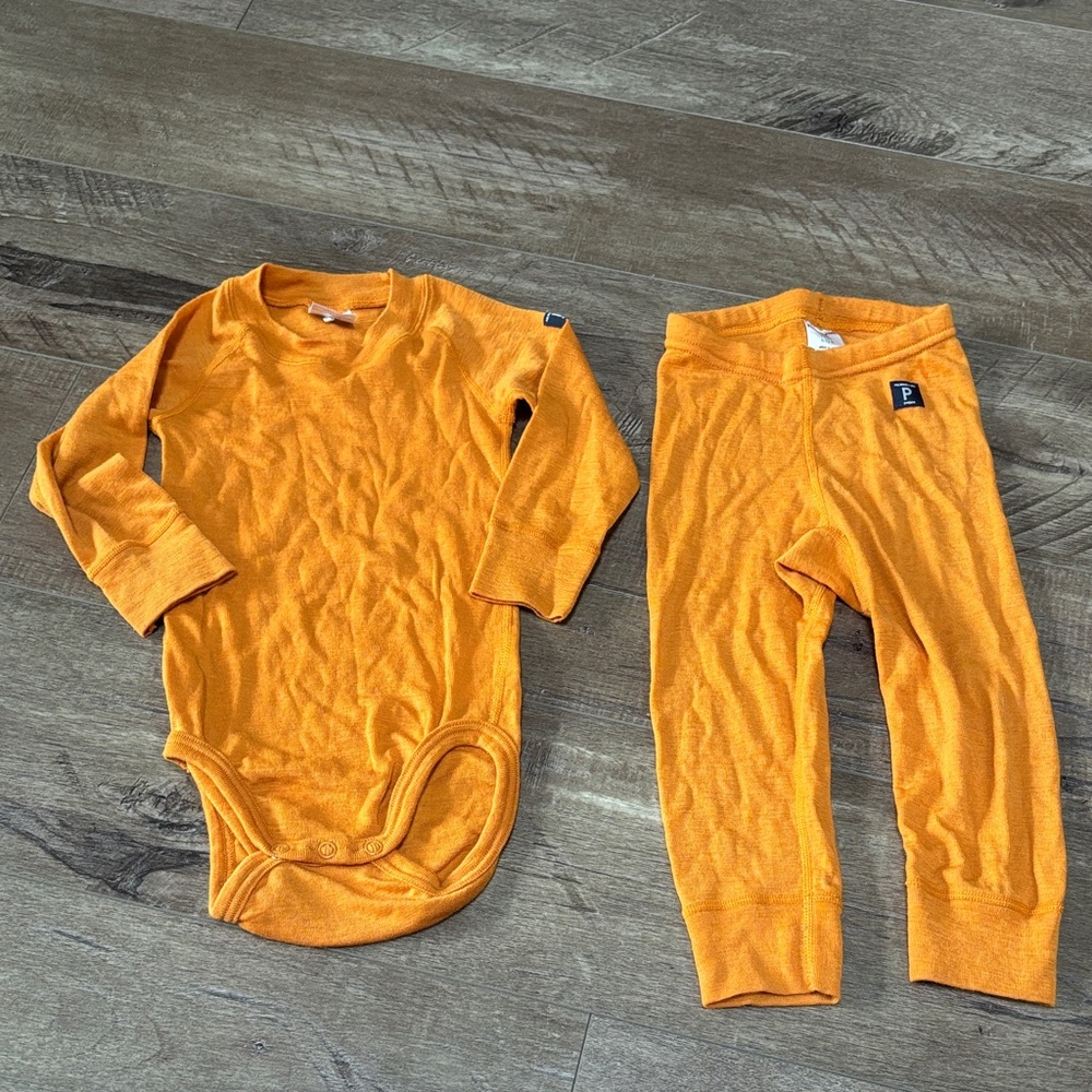 Wool Polarn O. Pyret Baby Onesie and Pants Set